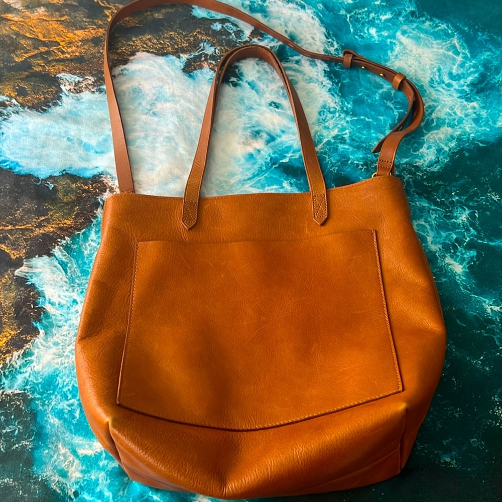 Madewell Burnt Orange Leather Tote